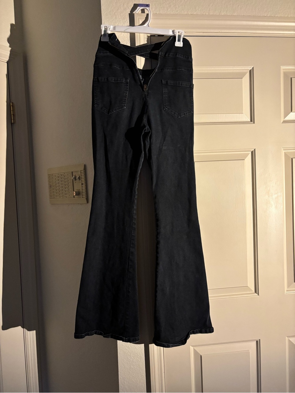 American threads Blue Blush Black Flared Jeans